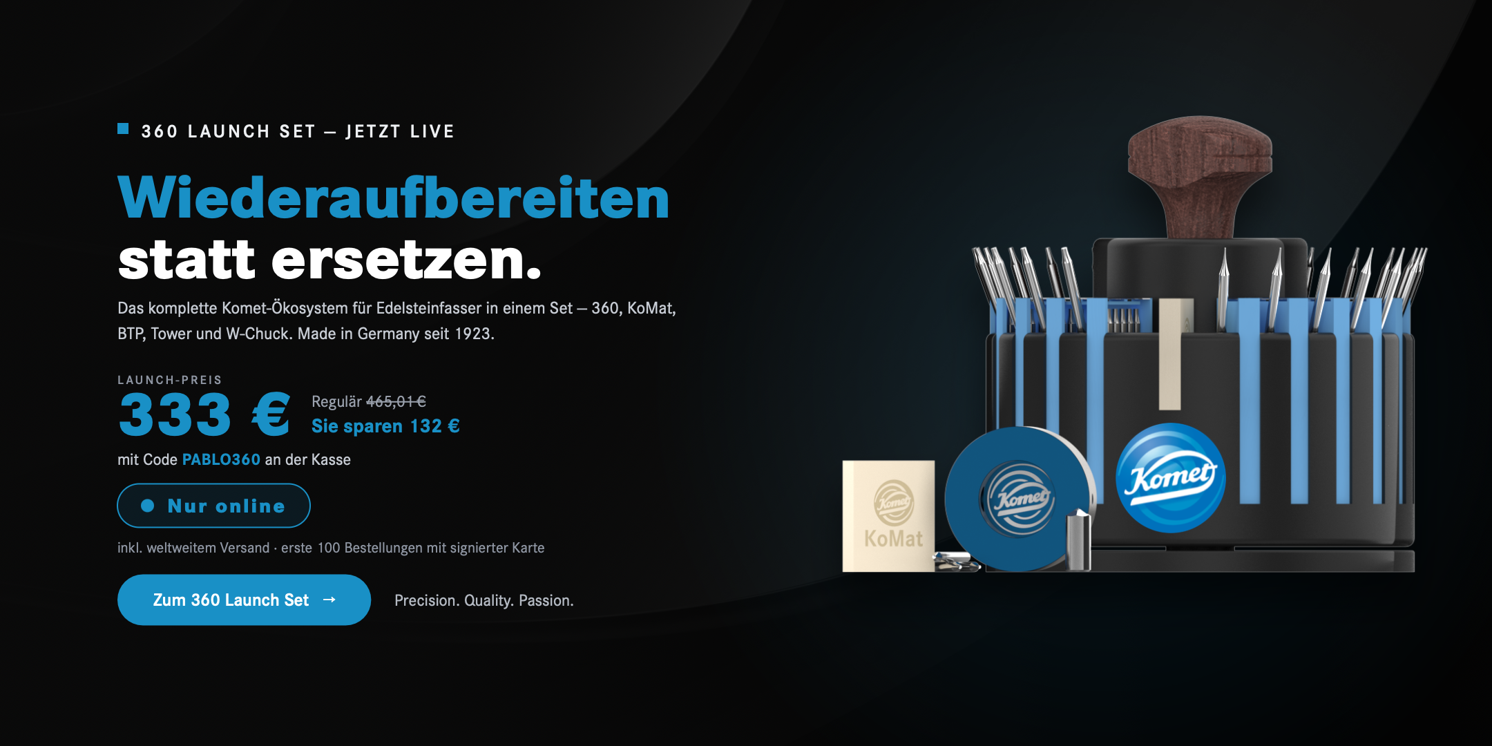 Komet 360 Launch Set - Wiederaufbereiten statt ersetzen