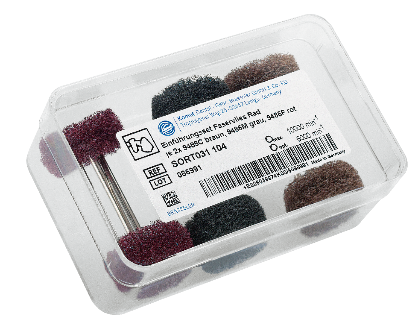 Nonwoven Wheel Test Assortment 9485C/M/F | Figure:SORT031