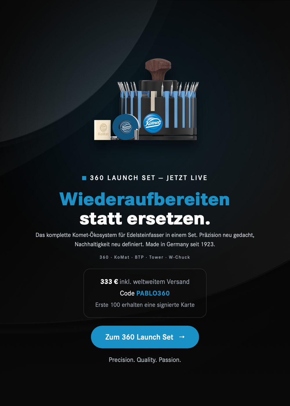 Komet 360 Launch Set - Wiederaufbereiten statt ersetzen